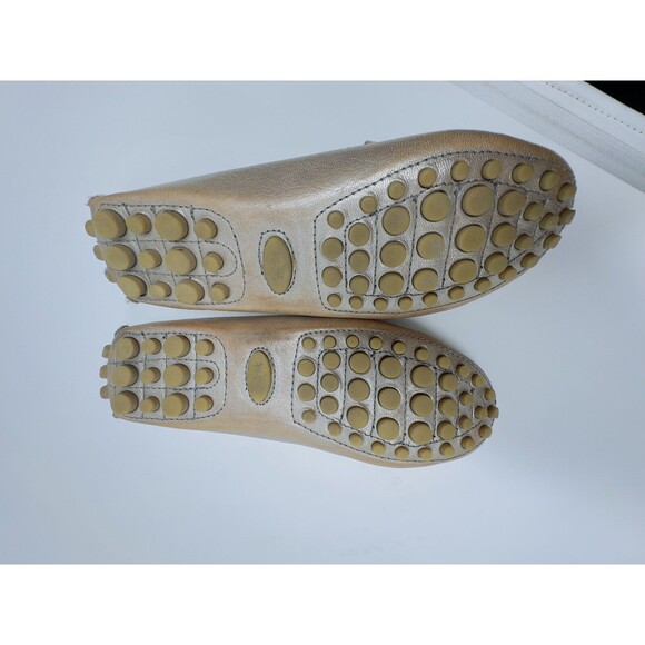 Coach New Yoork Napoleon Gold Leather Loafers / Driving Shoes Size 7B - Picture 6 of 10